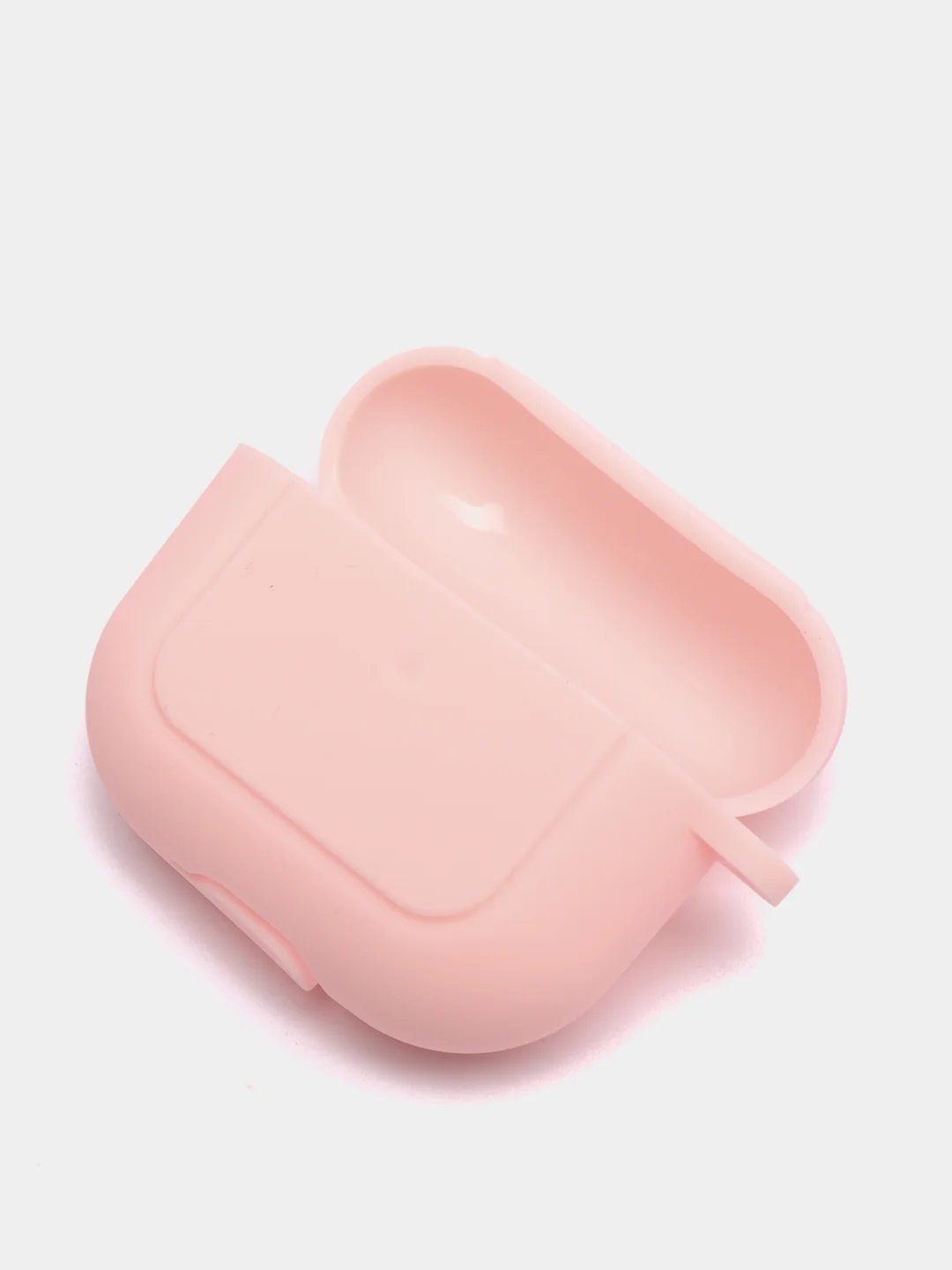 Розовый чехол для наушников Apple Airpods 3 с карабином силиконовый