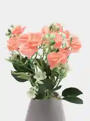 Искусственные цветы. Кустовые розы (пластиковый букет ). Высота: 31 см. 15 бутонов