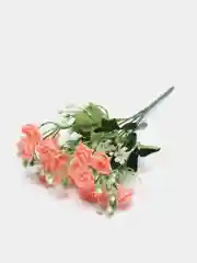 Искусственные цветы. Кустовые розы (пластиковый букет ). Высота: 31 см. 15 бутонов