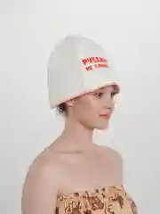 Шапка для бани с вышивкой "Русские не сдаются!", войлок, белая