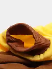 Желтый комбинезон двухцветный для собак, с капюшоном