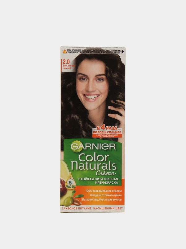 Garnier Стойкая питательная крем-краска для волос "Color Naturals", Элегантный Черный