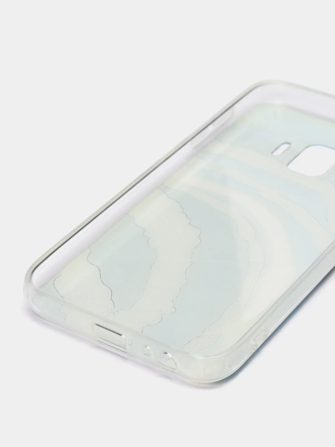 Синий чехол Samsung Galaxy J2 Core, Самсунг Галакси Джи2 Кор силиконовый с мраморным рисунком