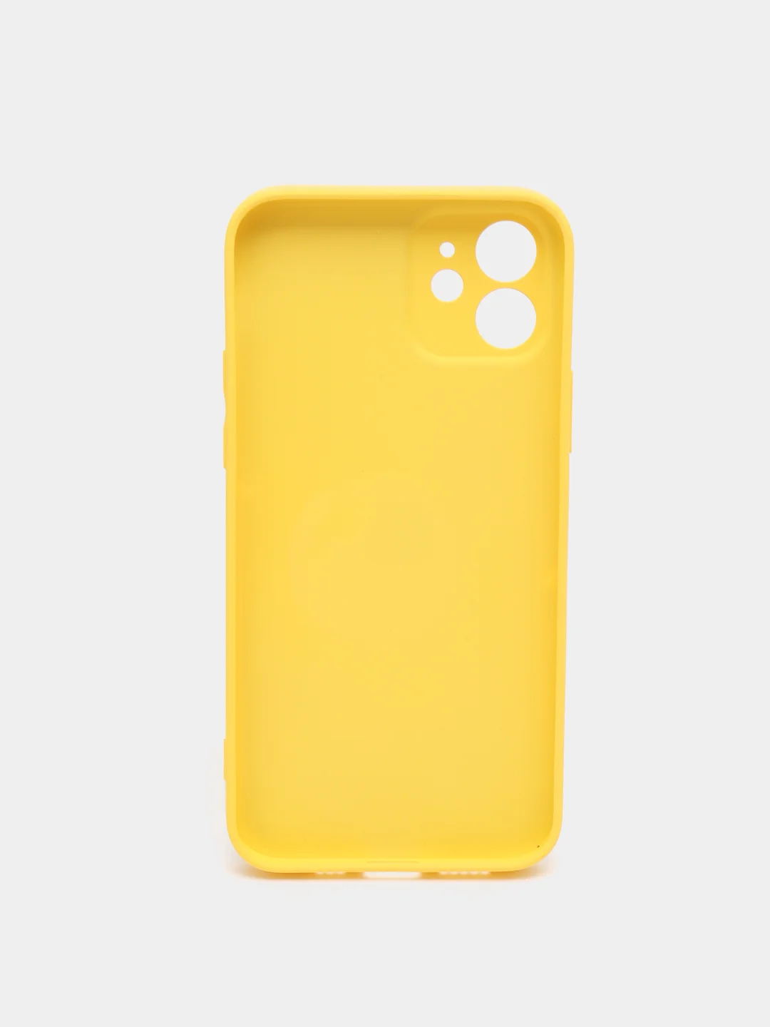 Желтый чехол силиконовый с матовой стеклянной панелью для iPhone 11, 12, 13, 13 Pro, 13 Pro Max