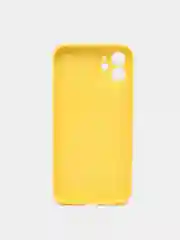 Желтый чехол силиконовый с матовой стеклянной панелью для iPhone 11, 12, 13, 13 Pro, 13 Pro Max