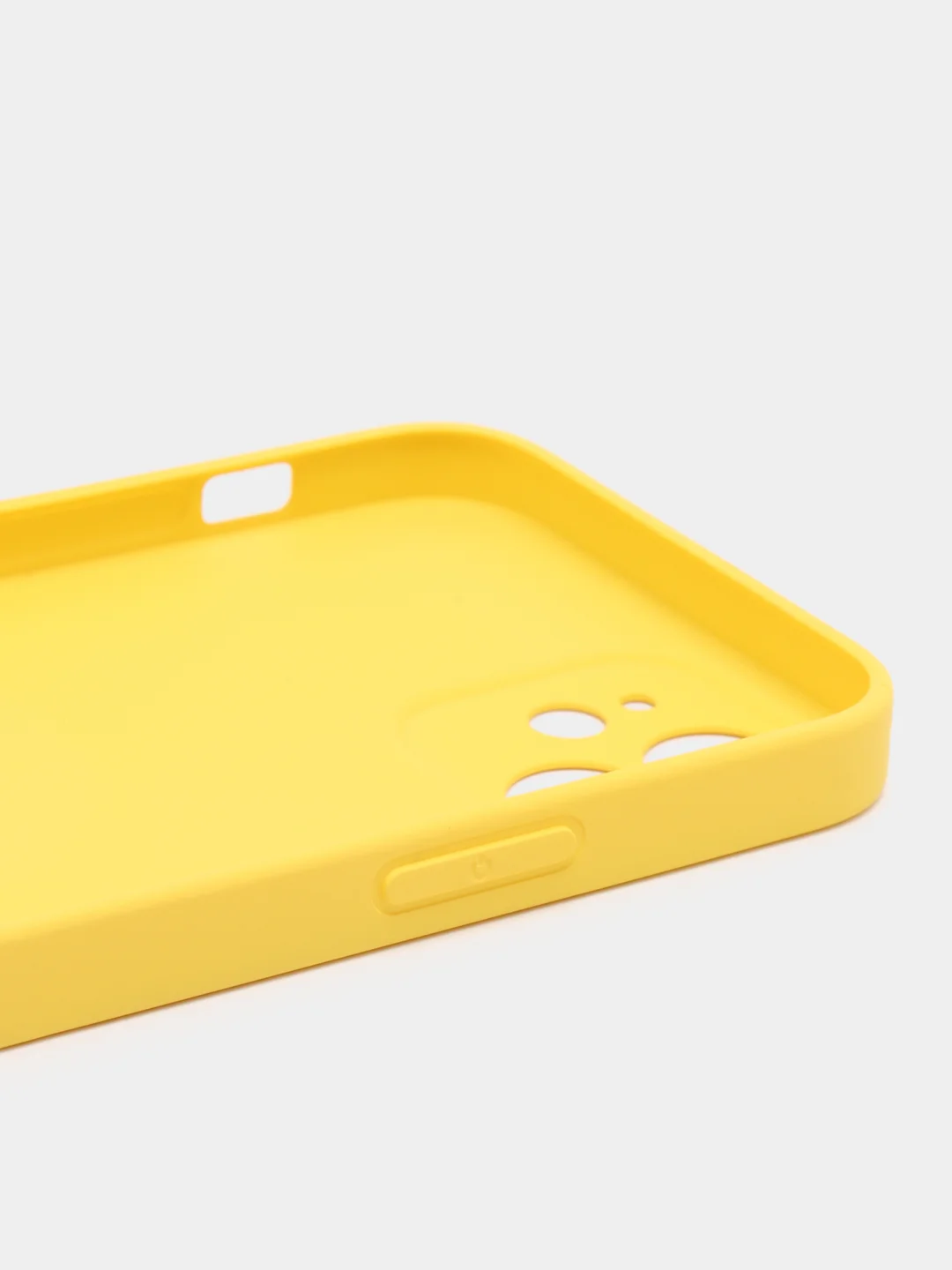 Желтый чехол силиконовый с матовой стеклянной панелью для iPhone 11, 12, 13, 13 Pro, 13 Pro Max