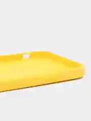 Желтый чехол силиконовый с матовой стеклянной панелью для iPhone 11, 12, 13, 13 Pro, 13 Pro Max