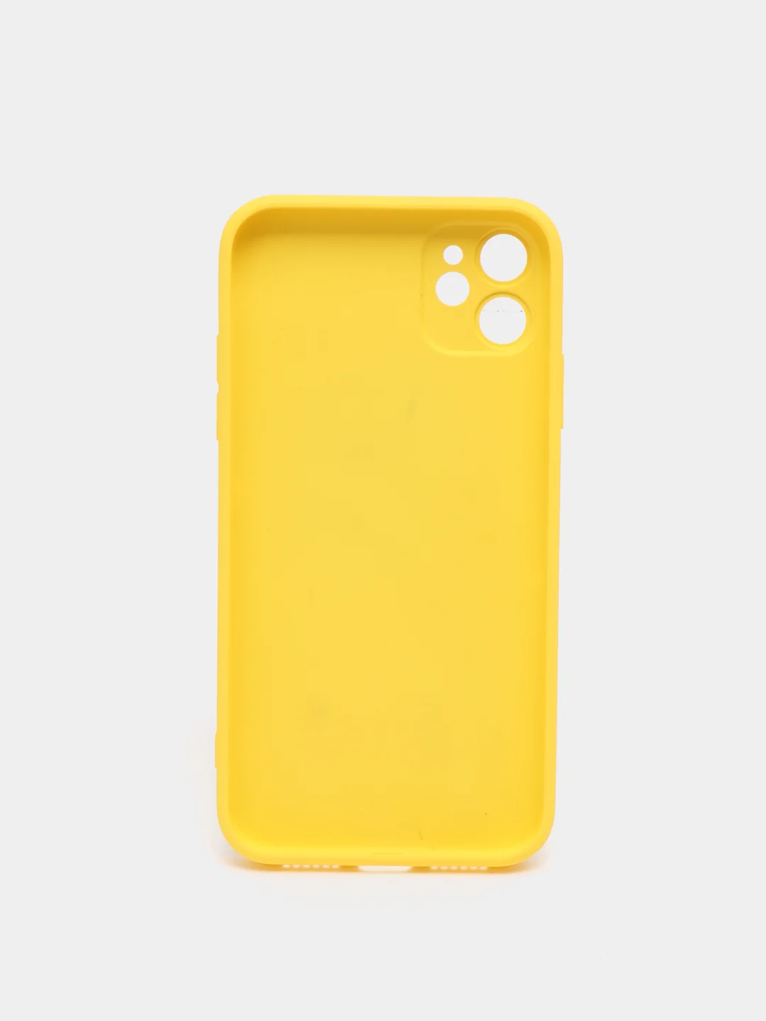 Желтый чехол силиконовый с матовой стеклянной панелью для iPhone 11, 12, 13, 13 Pro, 13 Pro Max
