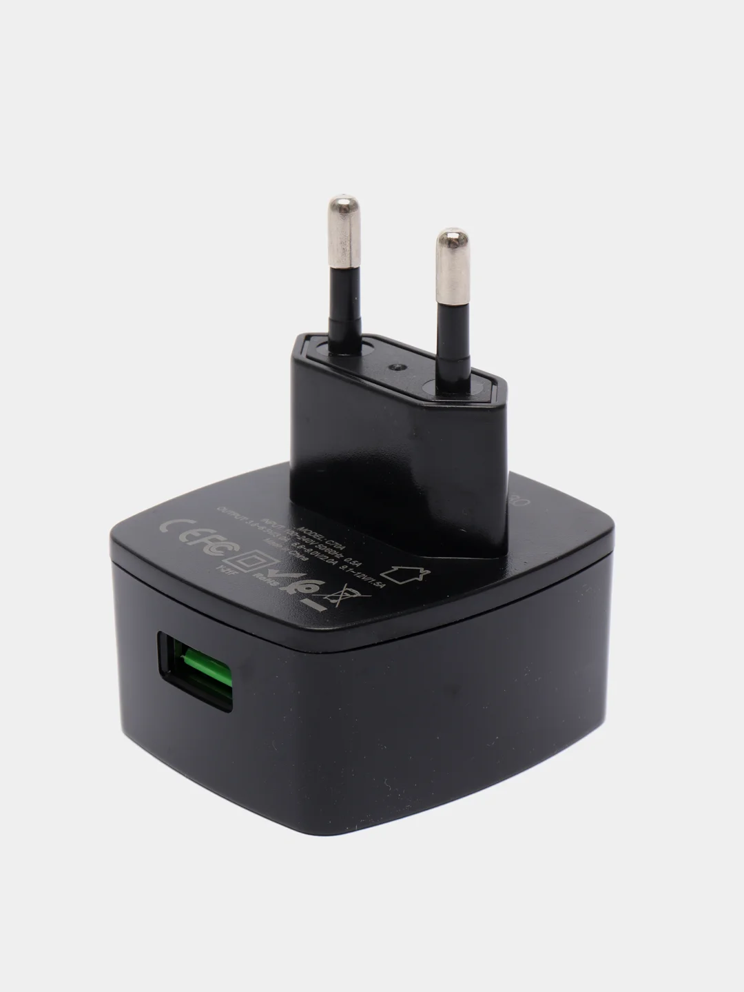 Черный блок питания 18W, умная зарядка, 1USB порт, 3.0A Hoco C70А, быстрая зарядка