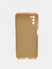Золотой чехол Samsung Galaxy A03s, Самсунг Галакси А03с блестящий сияющий с защитой камеры