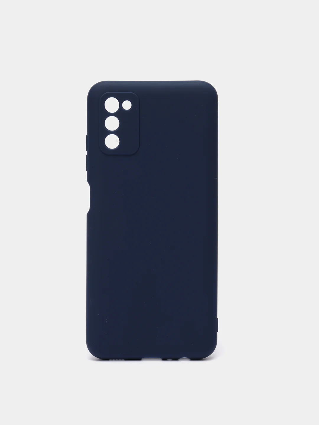 Темно-синий чехол для Samsung A03s цветной матовый