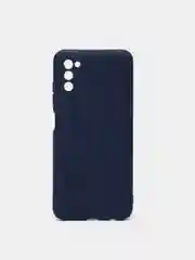 Темно-синий чехол для Samsung A03s цветной матовый
