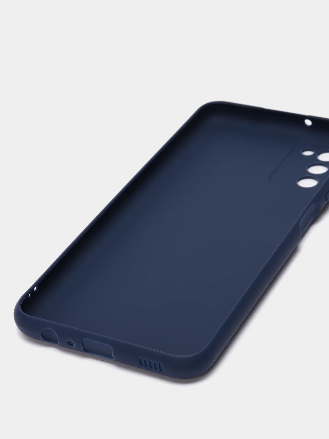 Темно-синий чехол для Samsung A03s цветной матовый