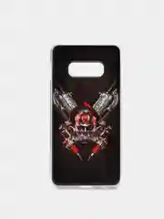 Серебряный чехол Samsung Galaxy S10, S10e, S10+ Plus, Галакси С10, С10е, С10+ силиконовый с рисунком