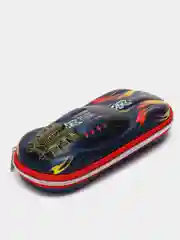 Темно-синий пенал школьный "Автомобиль"