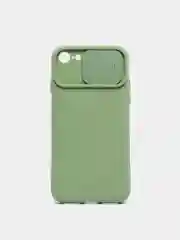 Лесной зеленый чехол iPhone 7 / 8 / SE 2020 силиконовый с закрывающейся камерой