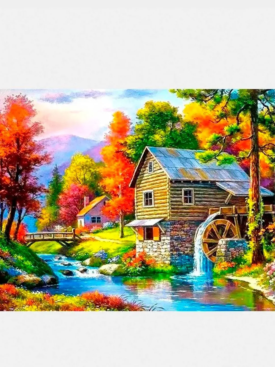Черный алмазная мозаика "Сказочные места", без подрамника, 30 х 40 см