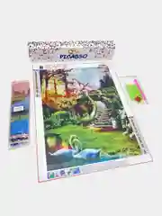 Зеленый алмазная мозаика "Сказочные места", без подрамника, 30 х 40 см