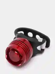 Красный мини-фонарь велосипедный, 3 режима, d 2.5 см, 1LED, 2хCR2032 (в комплекте)