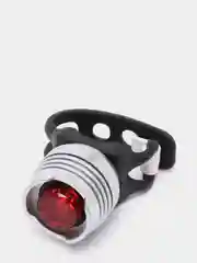 Серебряный мини-фонарь велосипедный, 3 режима, d 2.5 см, 1LED, 2хCR2032 (в комплекте)