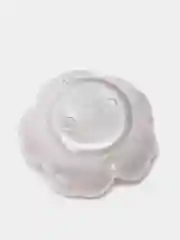 Белый полубусины фигурные Роза