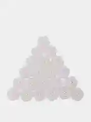 Белый полубусины фигурные Роза