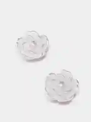 Белый полубусины фигурные Роза