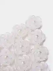Белый полубусины фигурные Роза