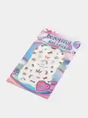 Желтый наклейки для дизайна ногтей "Единороги", 12 х 7,5 см