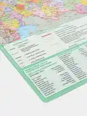 Карта России, Политическая / Физическая, Карта РФ, планшетная, формат А3. Новые границы