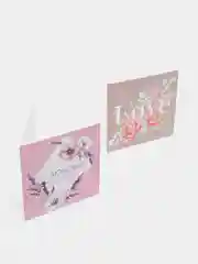 Алый открытка - комплимент на каждый день 2 шт ассорти/Валентинка двойная/открытка без повода