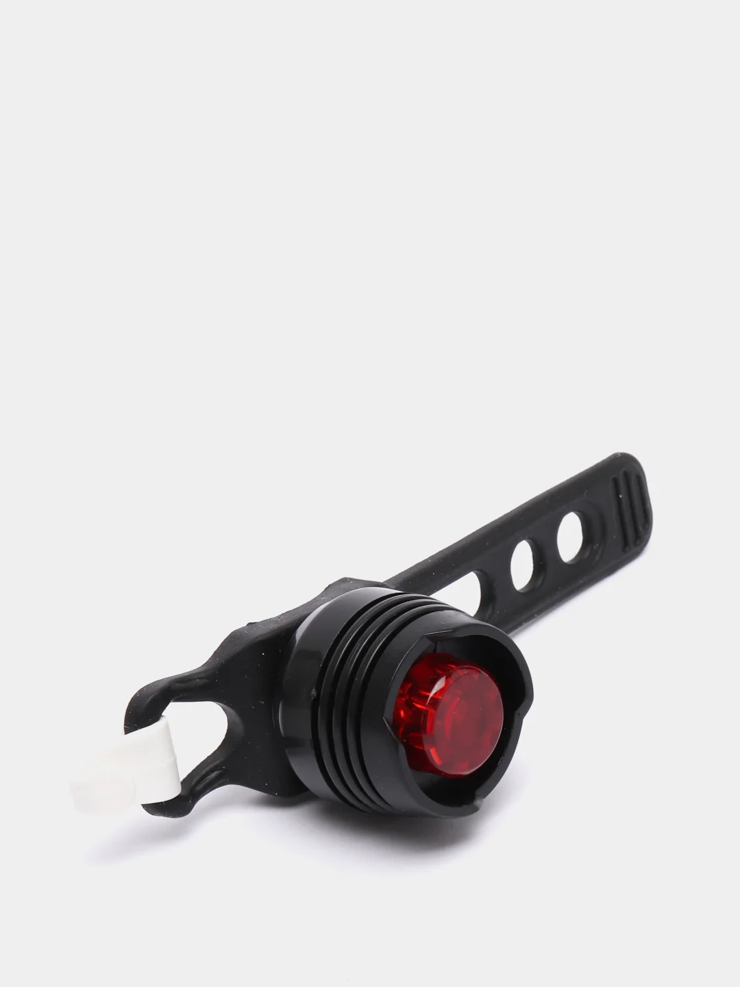 Черный мини-фонарь велосипедный, 3 режима, d 2.5 см, 1LED, 2хCR2032 (в комплекте)