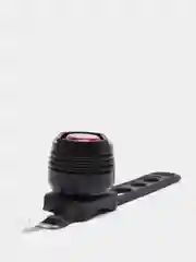 Черный мини-фонарь велосипедный, 3 режима, d 2.5 см, 1LED, 2хCR2032 (в комплекте)