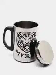 Серый металлик термокружка "Лучший охотник"
