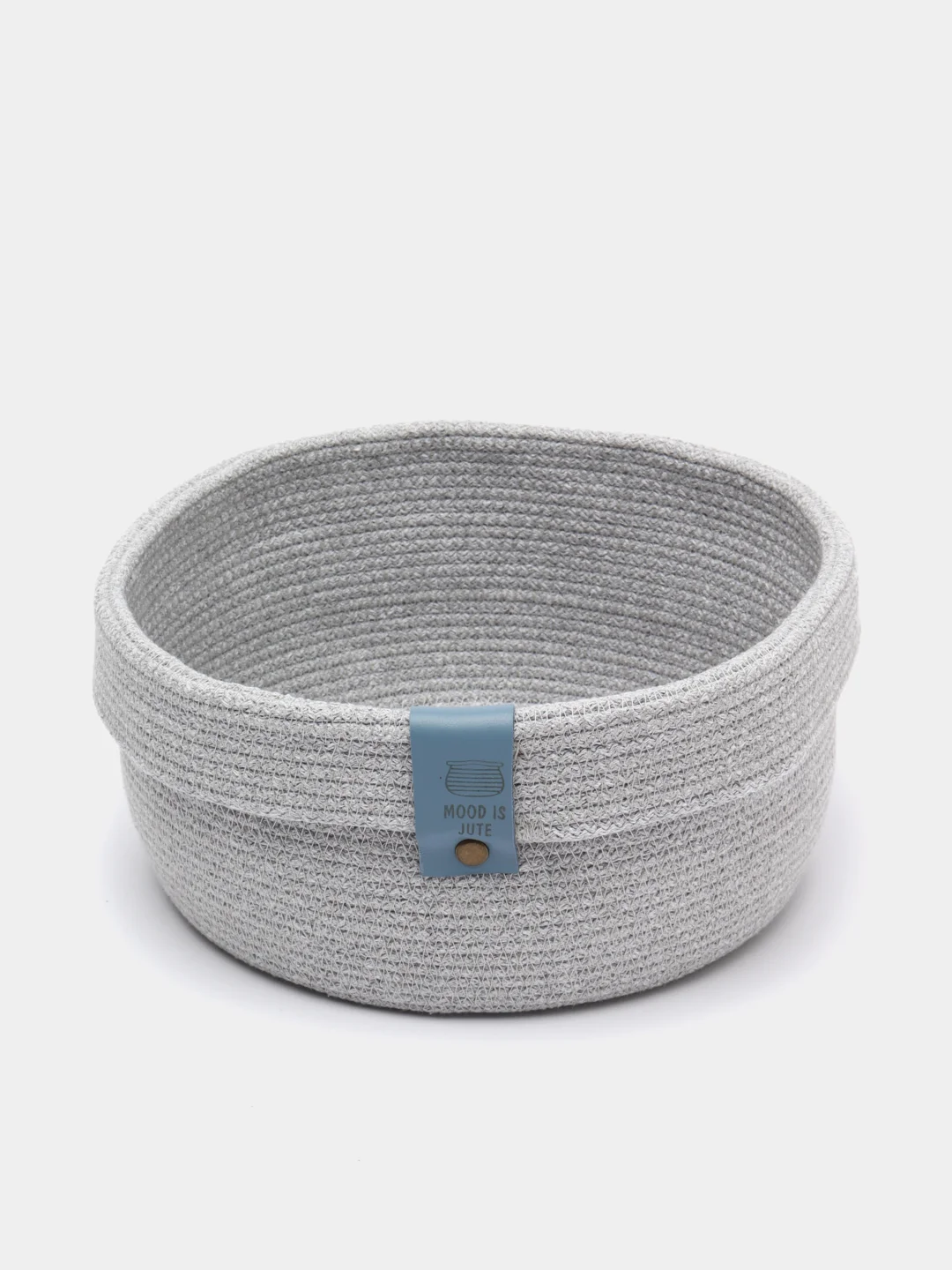 Серый меланж корзина для дома MOOD IS JUTE, универсальная, хлопок, ручная работа