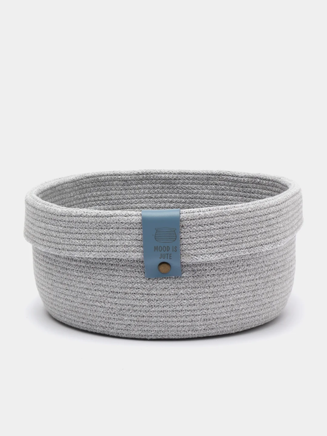 Серый меланж корзина для дома MOOD IS JUTE, универсальная, хлопок, ручная работа
