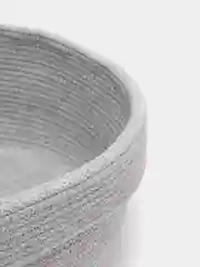 Серый меланж корзина для дома MOOD IS JUTE, универсальная, хлопок, ручная работа
