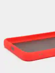 Красный чехол Xiaomi POCO X3 прозрачный с защитой камеры, цветные кнопки