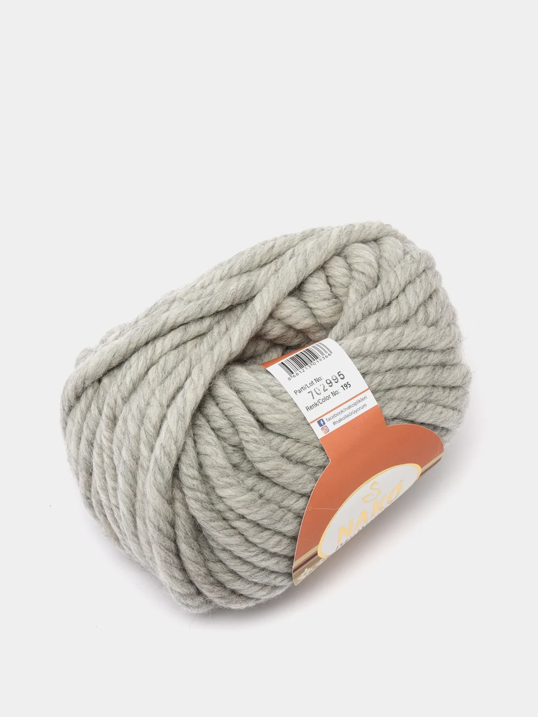Красный пряжа Nako Pure Wool Plus, 100%шерсть, 100г/30м