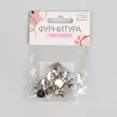Кнопки магнитные, d = 10 мм, 10 штук, цвет серебряный