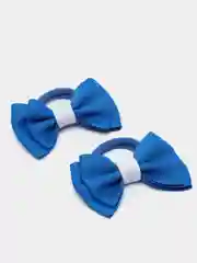 Бантики на резинке, цвет синий
