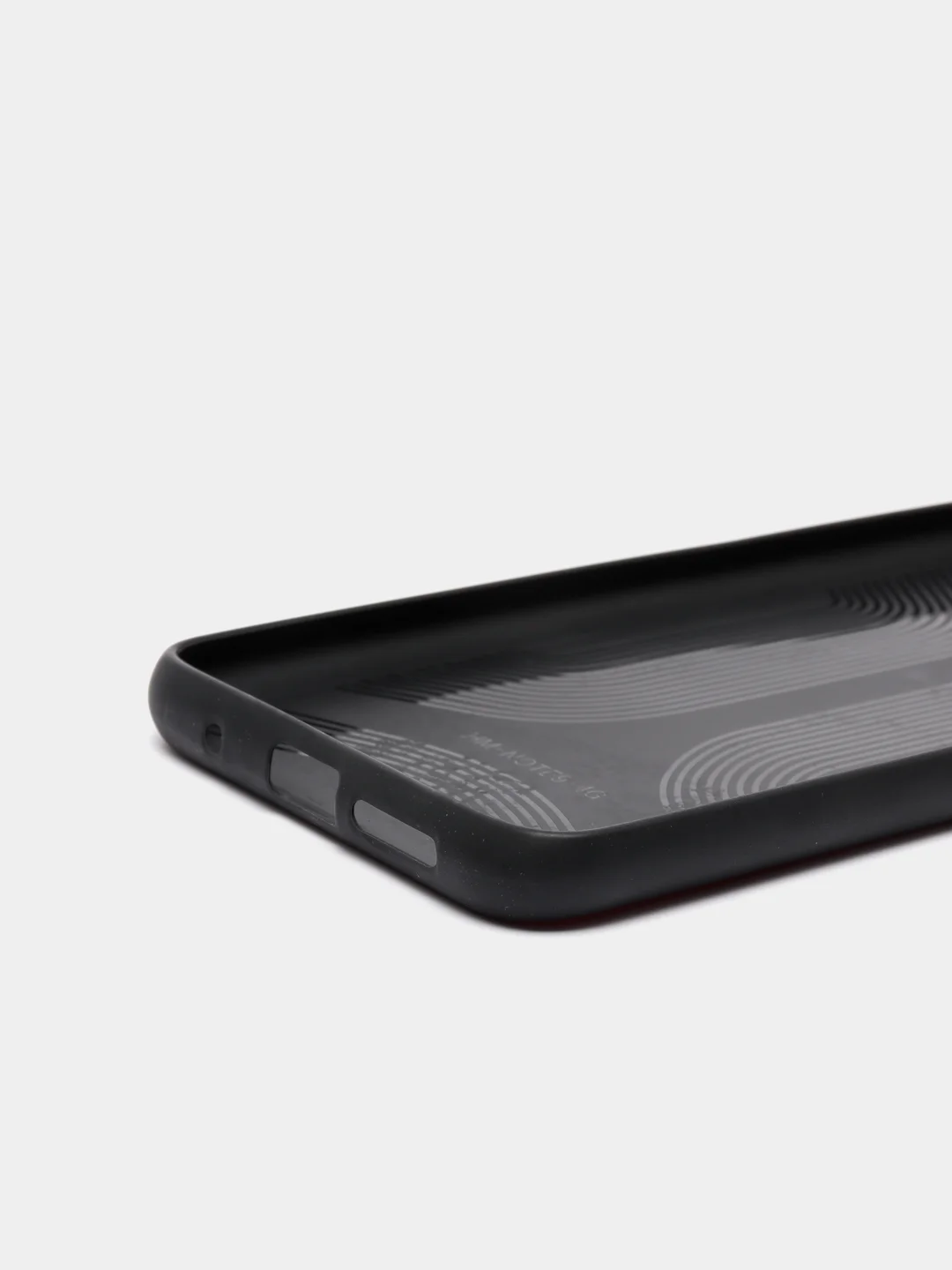 Красный силиконовый чехол накладка для Xiaomi Pocofone M3 с текстурой кожи (под кожу)