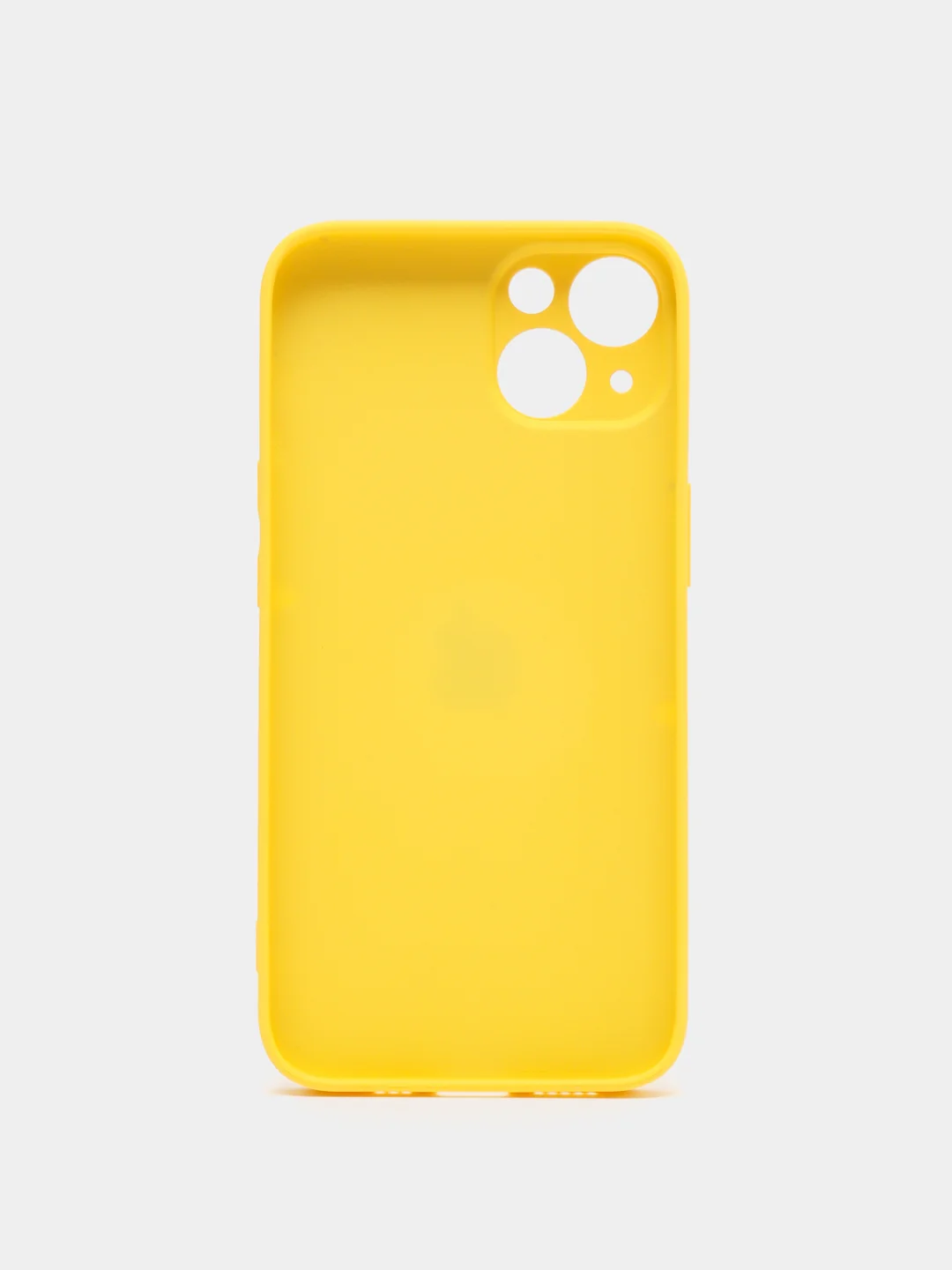 Желтый чехол силиконовый с матовой стеклянной панелью для iPhone 11, 12, 13, 13 Pro, 13 Pro Max