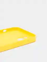 Желтый чехол силиконовый с матовой стеклянной панелью для iPhone 11, 12, 13, 13 Pro, 13 Pro Max