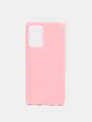 Розовый чехол силиконовый матовый для Samsung A52