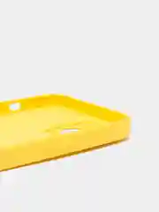 Желтый чехол силиконовый с матовой стеклянной панелью для iPhone 11, 12, 13, 13 Pro, 13 Pro Max
