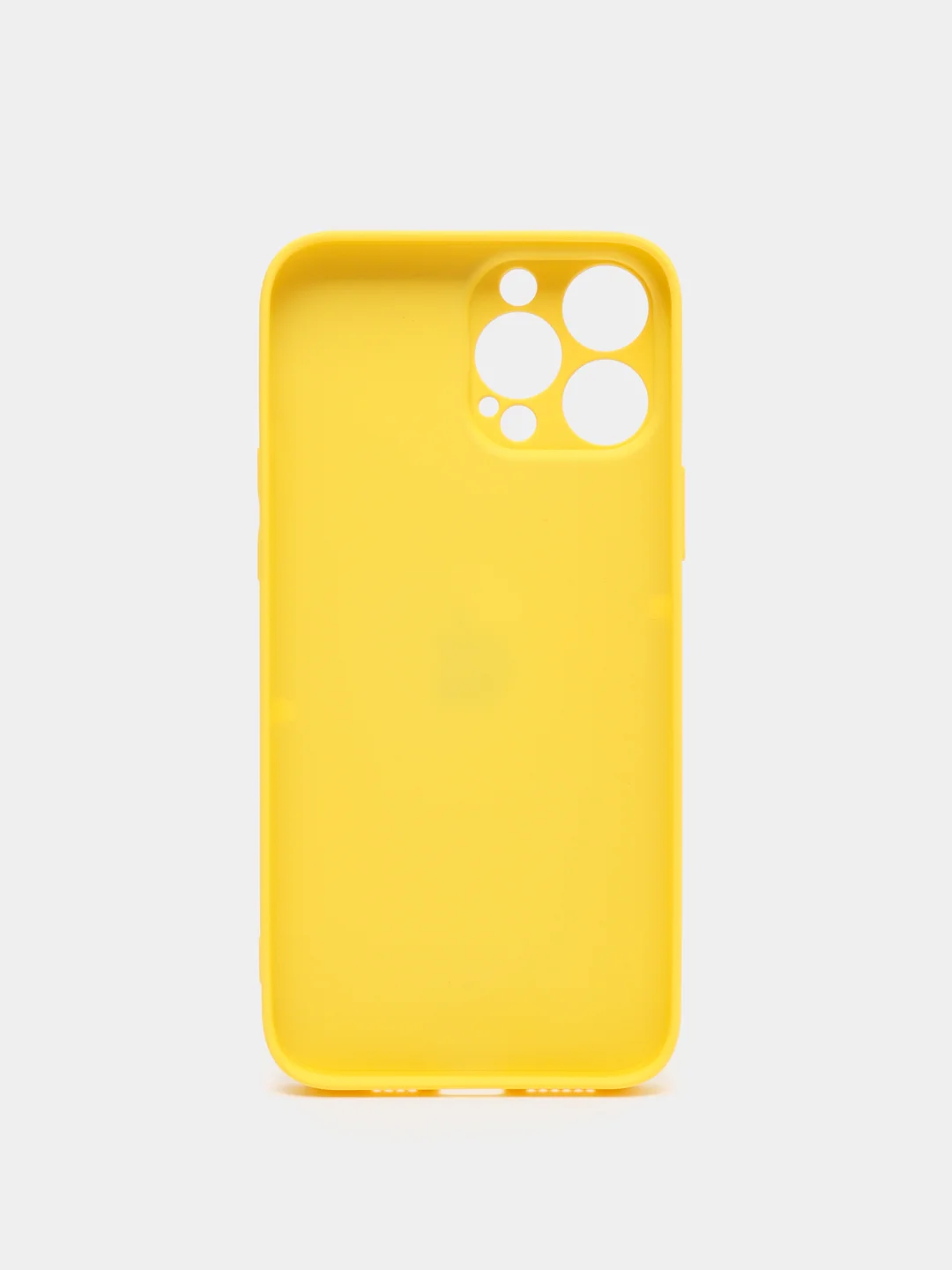 Желтый чехол силиконовый с матовой стеклянной панелью для iPhone 11, 12, 13, 13 Pro, 13 Pro Max