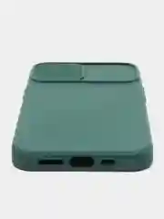 Тёмно-зелёный чехол для iPhone 11, 13, 12, Pro, Max, Mini, защита камеры, бархатный