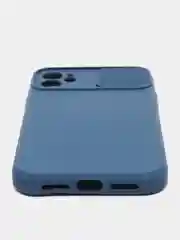 Темно-синий чехол для iPhone 11, 13, 12, Pro, Max, Mini, защита камеры, бархатный