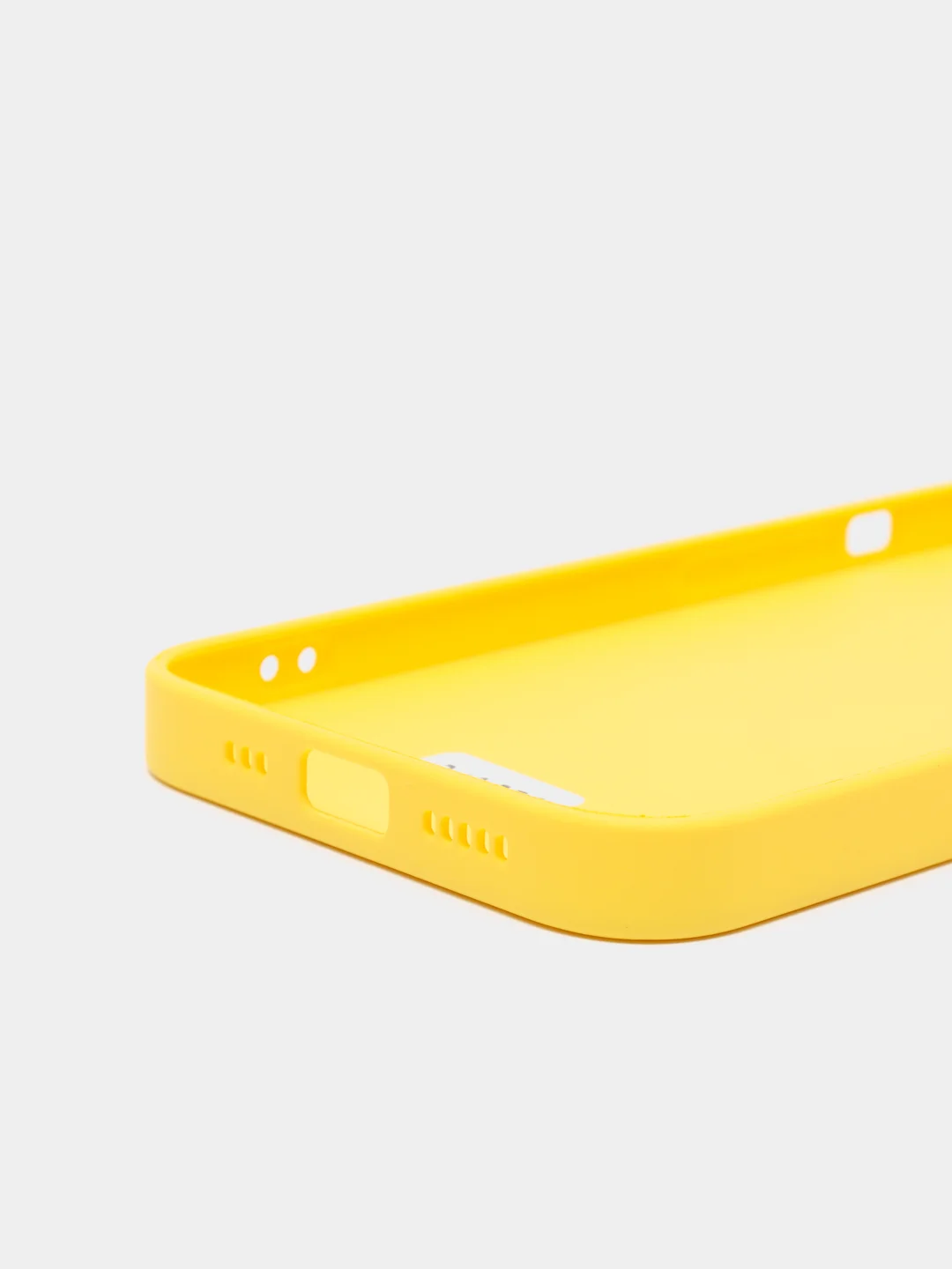 Желтый чехол силиконовый с матовой стеклянной панелью для iPhone 11, 12, 13, 13 Pro, 13 Pro Max